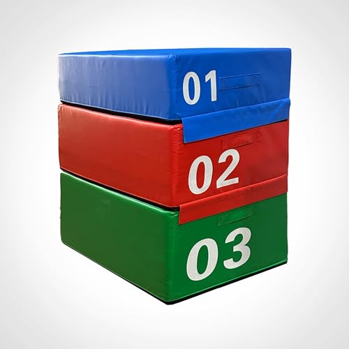 4 in 1 Foam Plyometric Box, Adjustable Height Soft Foam Jump Box Set, Non-Slip, Durable, Easy-to-Clean Soft training box, Suitable for Gyms, Home, Jumping, etc.(Size:01+02+03（90*55*90cm）) - size: 01+02+03（90*55*90cm）