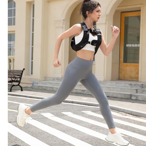 Adjustable Weighted Vest for Women and Men, DecRose 6-10lb/12-18lb Rucking Vest with 6 Ironsand Weights, Body Weight Vest for Home Workouts, Running, Walking and Strength Training - size: 6-10LB