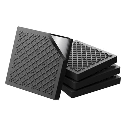 Exercise Equipment Mat 5.11x5.11x0.55in 4pcs, Heavy Duty Thick Steel Embedded Rubber Mat, Anti Slip/Noise Reduction/Vibration Resistance, Treadmills Equipment Pads, Used for Carpets, Wooden Floors - size: 5.11’‘x5.11’‘-4pcs