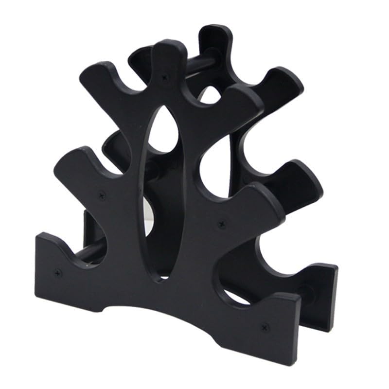 Neoprene Dumbbell Rack Hand Weights Bracket Display Storage Stand Organizer Lightweight Plastic Assemble 6 Position Holder for Hand Weight Dumbbells 1LB-15LBS Gym Fitness