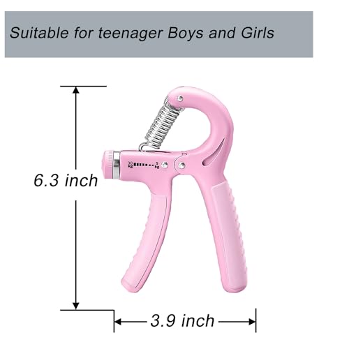 Strengthener Hand Grip for Kid Boys Girls Teenager Strength Trainer Number Counter Forearm Finger Wrist Gripper Exerciser 5-30kg Adjustable Stretcher Squeezer Workout