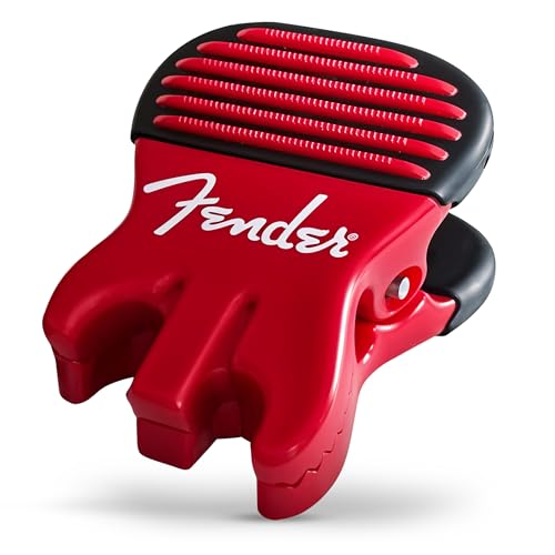 FENDER Patented Callus Builder & Finger Strengthener – Resistance Finger Exerciser for Guitar, Bass & Violin – Guitar Finger Trainer & Grip Strength Tool – Ideal Guitar & Bass Accessories (Tensions: RED=8-Lbs; BLACK=15-Lbs) - color: Red, size: 8-Lb