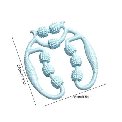 Circular Leg 9 Separate Rollers Leg Roller Adjustable Width Clamp Design for Athletes, Runners, Sky Blue - color: Sky Blue