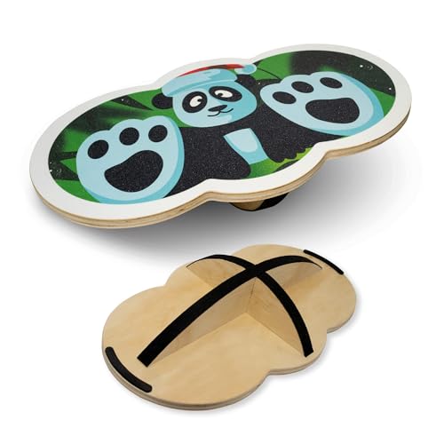 Wooden Balance Board for Kids, 360 Rotation Wobble Board for Balance and Core Training