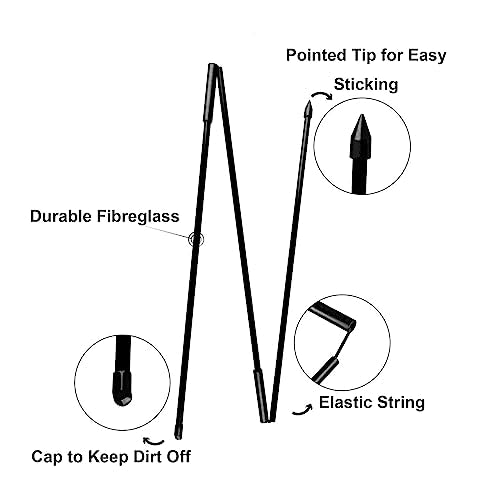 Eshan Golf Alignment Sticks 2 Pack Swing Training Aid Equipment Collapsible Trainer Practice Rods Posture Corrector in Handy Storage Tube Case for Men Women Golfer Swinging