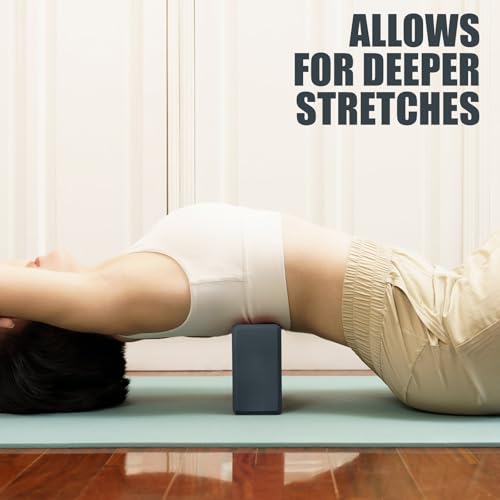 2 Pcs Yoga Blocks, 9"x6"x3" Foam Blocks Yoga Props for Pilates Stretching and Meditation Exercise Blocks Lightweight Yoga Essentials