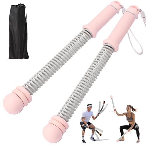 Ropeless Battle Ropes for Home Gym-PortableCordless Training Rope Fitness Equipment for Men & Women,Weighted WorkoutRopes for HIIT,Versatile Exercise Equipment for Home and Travel Exercise (Pink) - color: Pink
