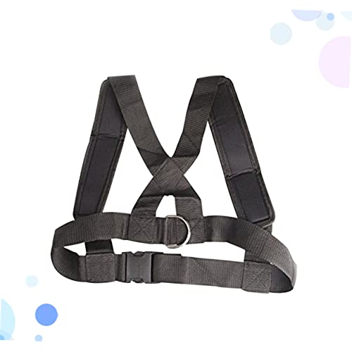 GALPADA Adjustable Sled Fitness Harness with Heavy Duty Hooks for Resistance Training Durable Exercise Shoulder Strap for Speed and Endurance Workouts Black