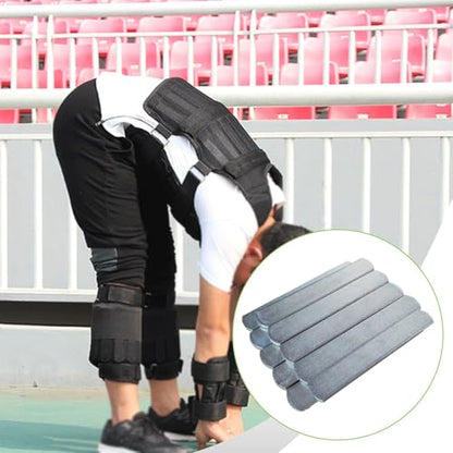 Weighted Vest Plates 10Pcs Set with Leg Guards - Adjustable Alloy Steel Blocks for Cardio Workouts- X-Large