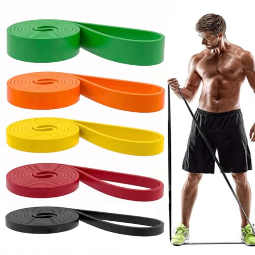 Resistance Bands, Pull Up Assist Bands - Workout Bands, Eexercise Bands, Long Resistance Bands Set for Working Out, Fitness, Training, Physical Therapy for Men Women - color: Wine Red