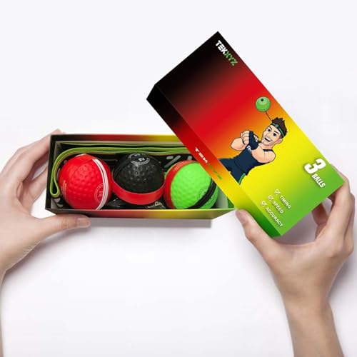 TEKXYZ® Reflex Ball with Counter App | Online Community for Boxing Ball, Perfect for Reaction, Agility, Punching Speed, Fight Skill and Hand Eye Coordination | Stocking Stuffer Gift for All Ages