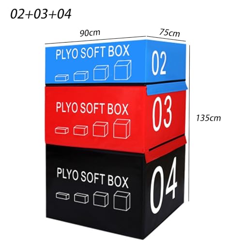 Jumping Box Training Soft Foam Enhanced Box Jumping Set Stackable Box for Home and Gym Can Be Provided Separately Or in Full - size: 90*75*135cm
