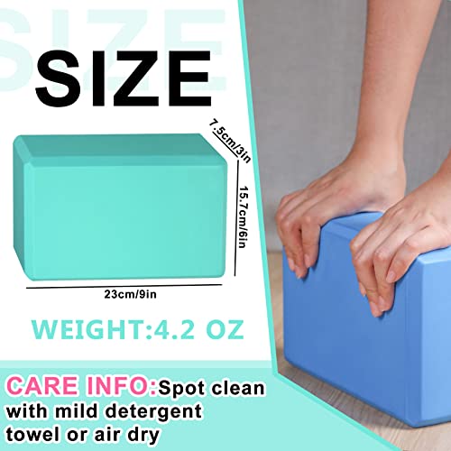 10 Pcs Yoga Blocks Bulk EVA Foam Blocks High Density Foam Brick Yoga Accessories, Improve Strength and Aid Balance and Flexibility, Supportive Soft Non Slip Surface for Pilates (Multicolor)