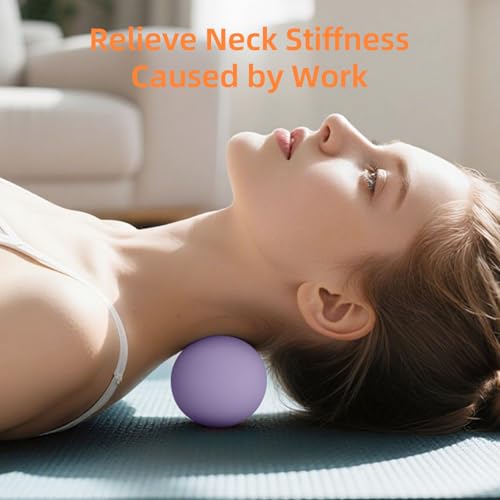 Massage Lacrosse Balls for Myofascial Release, Trigger Point Therapy - color: Purple