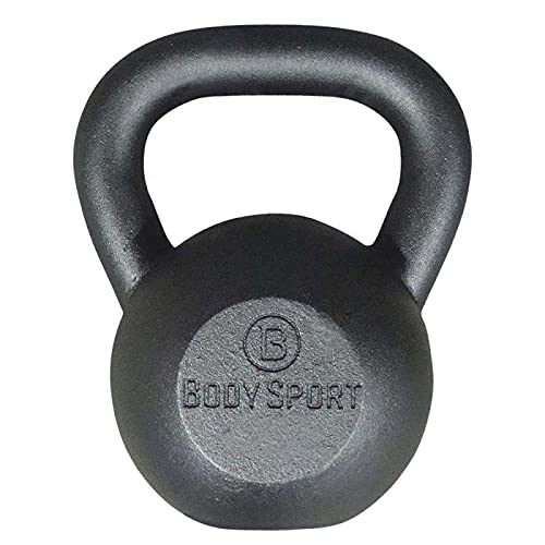 Body Sport Cast Iron Kettlebell - Professional Weight Training Equipment for Home & Gym Workouts - size: 80.0 Pounds