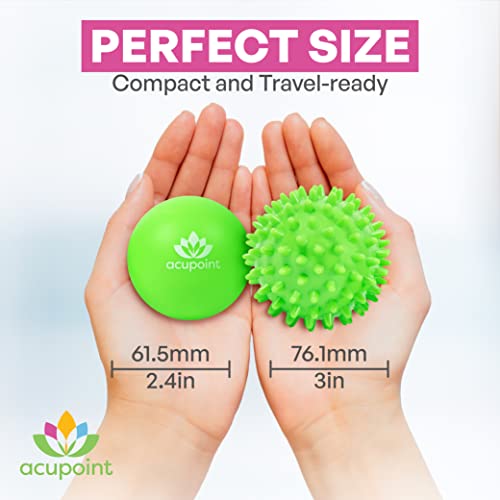 Physical Massage Therapy Lacrosse Ball Set Ideal for Yoga Deep Tissue Massage Trigger Point Therapy and Myofascial Release Physical Therapy Back Foot Plantar Fasciitis (Spiky Ball) - style: Spiky Ball