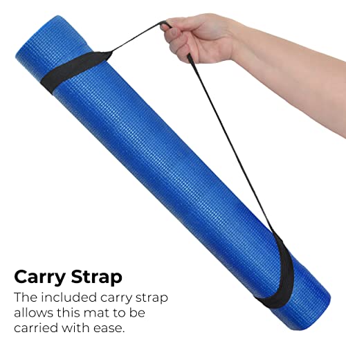 10-Pack Yoga Mat With Carrying Strap, 68" x 24" Non Slip Exercise Mat, 4mm Thick Gym Mat, Bulk Non Toxic Yoga Mats for Home Workout and Studios