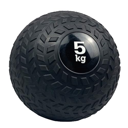 Medicine Ball Black Wall Ball, Slam Ball Weighted Ball Core Muscle Cardio Workout - Easy to Grip Tread - Heavy Duty PVC Shell (Size : 5kg/11lb) - size: 5kg/11lb
