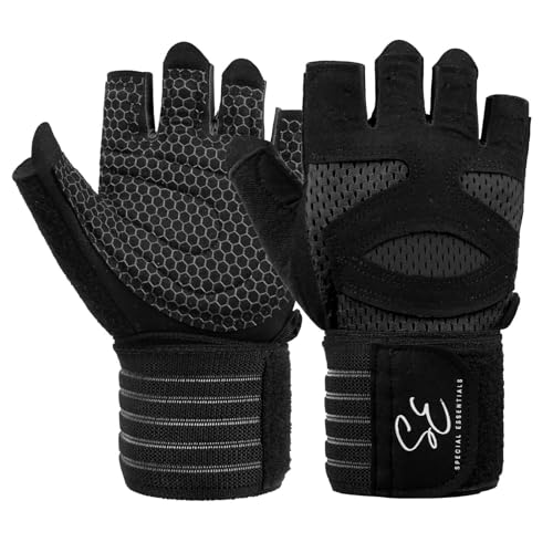 Weight Lifting Gloves for Men & Women – Fingerless Workout Gloves with Non-Slip Grip & Palm Padding for Gym, Training, Cycling & Fitness