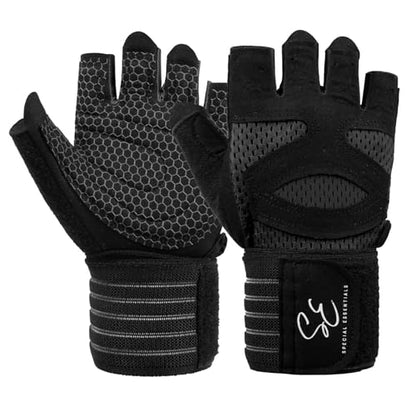 Weight Lifting Gloves for Men & Women – Fingerless Workout Gloves with Non-Slip Grip & Palm Padding for Gym, Training, Cycling & Fitness