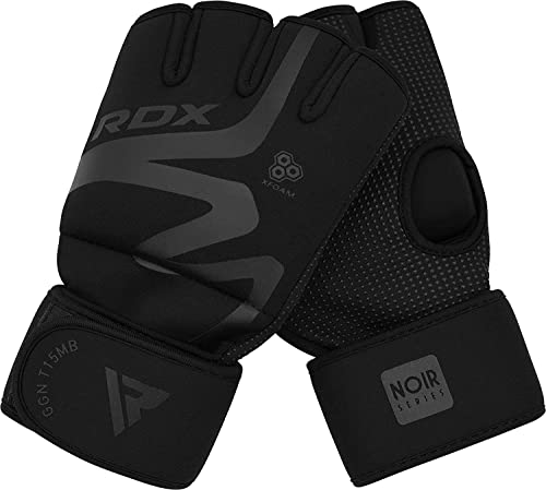 RDX Boxing Inner Gloves Hand Wraps Men Women, Hybrid Design Gym Weight Lifting Workout, 50Cm Long Wrist Support, Neoprene Under Mitts, MMA Muay Thai Martial Arts Training, Kickboxing Punching - size: Medium