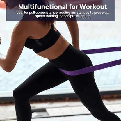 Resistance Bands, Pull Up Assist Bands - Workout Bands, Eexercise Bands, Long Resistance Bands Set for Working Out, Fitness, Training, Physical Therapy for Men Women