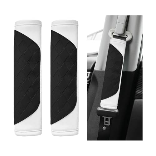 Car Seat Belt Cover, 2PCS Comfortable Vehicle Seat Belt Strap Cushion, Soft Wear Resistant Automotive Interior Decorative Harness Strap Pad, Universal for SUV RV Truck (Green) - color: Green