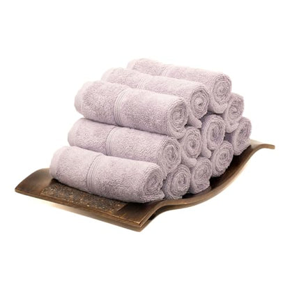 Mosobam Turkish Washcloths, 12 Pack, 13 x 13 in, 700 GSM, Lavender Aura - color: Lavender Aura, size: Washcloths, Set of 12