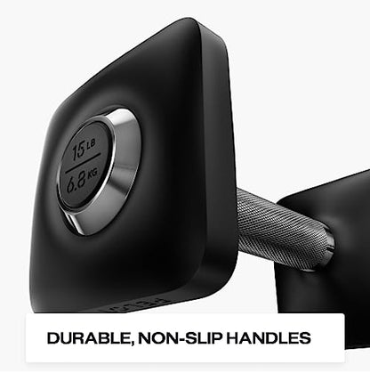 Peloton Dumbbells | Ergonomically Designed Pair of Cast Iron Weights with Urethane Coating and Non-Slip Grip, Available in Set of Two - style: F. 30lb