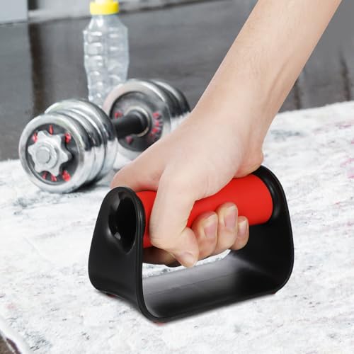 Push up Bars and Handles for Floor Workouts, Portable Strength Training Push-up Grips, Crimson Push-up Stands for Home Exercise Equipment, Fitness Workout Equipment for Men