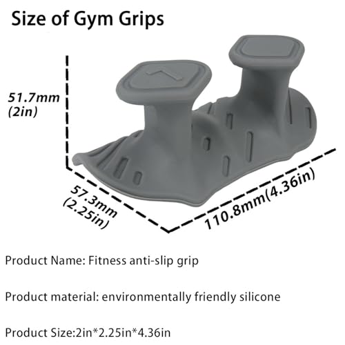 Upgraded Weight Lifting Grips for Women & Men - Extra Large & Thick Non-Slip Gym Grips, Ergonomic Workout Gloves for Pull-Ups, Dumbbell Exercises - color: Grey