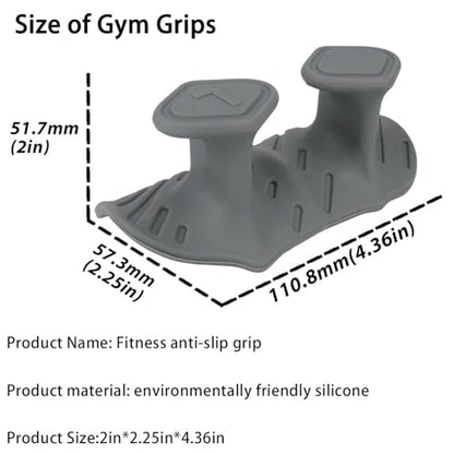 Upgraded Weight Lifting Grips for Women & Men - Extra Large & Thick Non-Slip Gym Grips, Ergonomic Workout Gloves for Pull-Ups, Dumbbell Exercises - color: Grey