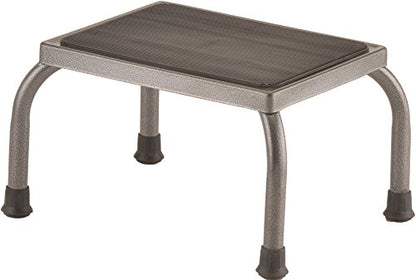 NOVA Step Stool with Steel Base, 300 lb Capacity – Non-Slip Rubber Platform & Skid-Resistant Feet, Lightweight 4.5 lb, Assembled, Durable Gunmetal Gray, Rust-Proof Hammertone Finish - style: Standard
