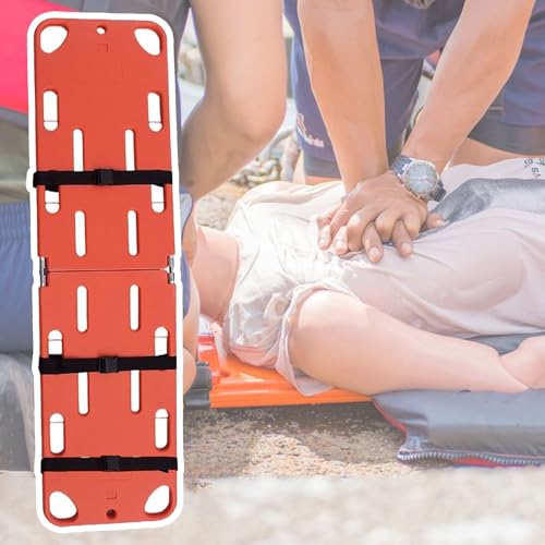 Universal Foldable Lifesaving Stretcher - Portable CPR Spine Board for Water Rescue & Emergency First Aid, Compact 2-Fold Design for Easy Transport & Storage - color: 2folds
