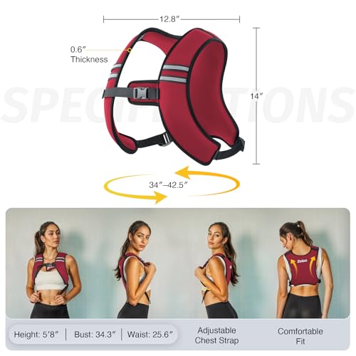 Zelus Weighted Vest for Women Men, Washable Z-Fit Weighted Vest 5/10/15lb - color: Red, size: 10 LB