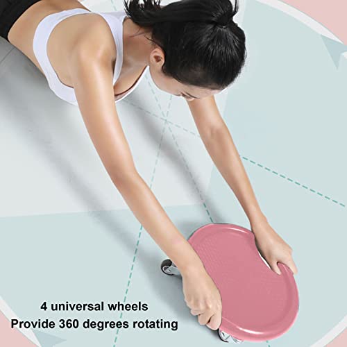 ZJchao Abs Roller, Ab Workout Equipment, Fitness Trainer Disc 4 Rollers Quiet Smoothing Abdominal Workout Slider Disc Core Strength Whether at Home or Gym