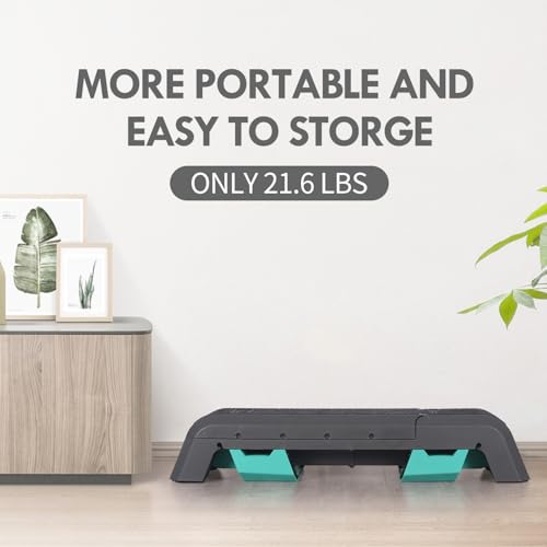leikefitness Exercise Step Platform, Multifunctional Aerobic Deck - color: Black