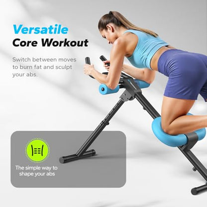 MERACH Ab Machine, Ab Workout Equipment, Adjustable Ab Trainer Machine for Abs Workout at Home Gym, Foldable, Knee Protection, Abdominal Trainer for Stomach Workout