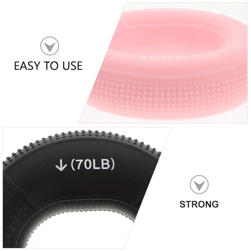 Abaodam 3pcs Silicone Hand Grip Rings Set, Finger Strength Trainer with Dual Resistance (20-30lbs Pink, 40-50lbs Blue, 70-80lbs Black), Hand Exerciser for Rehabilitation and Forearm