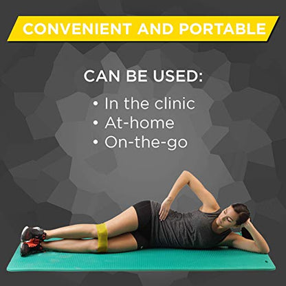 THERABAND Resistance Band Loop, Professional Latex Mini Band for Lower Pilates, Crossfit, Yoga, Stretching, Physical Therapy, Strength Training without Weights, 18 Inch, Yellow, Thin, Beginner Level 1 - color: Yellow - Thin, size: 18 Inch