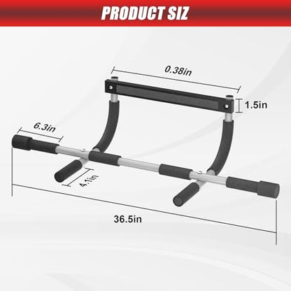 Pull Up Bar for Doorway, Portable Pull-up Bar for Strength Training, Body Fitness Workout Bar With Thickened Steel, Indoor Chin-Up Bar&Upper Body Workout Bar Fitness Trainer for Home and Gym