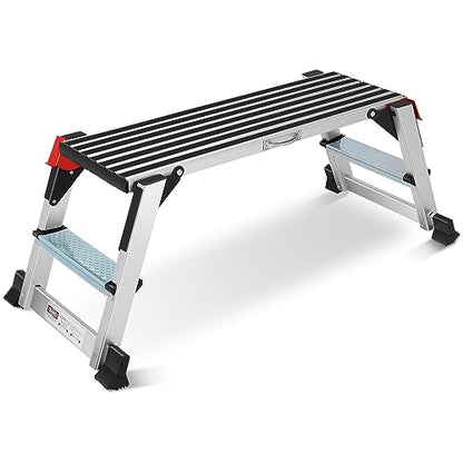 Work Platform Aluminum Step Ladder,36"×12"×18" Step Platform Non-Slip - size: One Step-36×12×18"