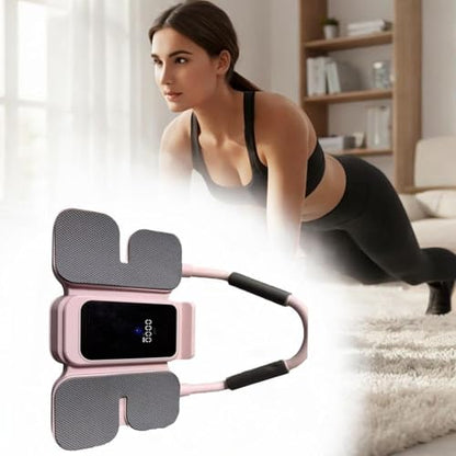 kowaku Abdominal Wheel with Phone Holder Practical Unisex Fitness Equipment Multifunctional Beginners Home Abdominal Muscle Training - color: Pink