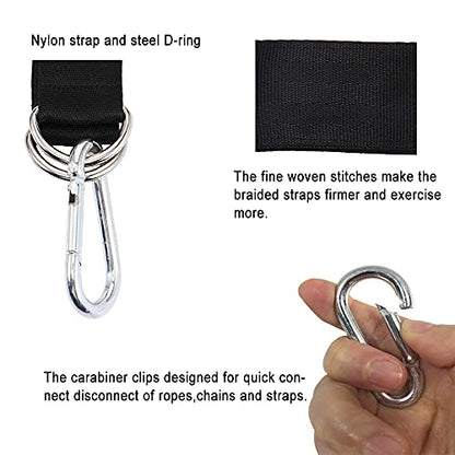 2 PCS Tree Swing Straps Tree Swing Hanging Kit, Fitness Pull Up Hanging Straps Suitable for Tree Swing Seat,Hammock,Plank,Hammock,Cable Machine Attachment for Gym