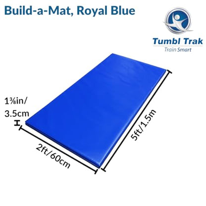Tumbl Trak Build-A-Mat for Gymnastics, Cheer, Dance, and Fitness - color: Royal Blue, size: 2Ft x 5Ft x 1-3/8In