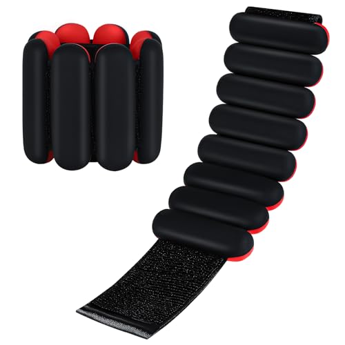 Ankle weights for women wrist weight: Adjustable ankle & wrist weights 2lbs(1lb each) for Pilates & Yoga exercise - Hand & Leg weights for women at home
