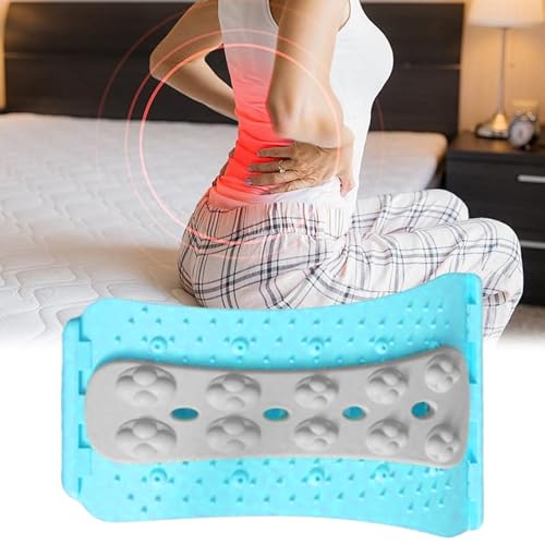 Back Stretcher Postures Corrector 36 * 18.5 Cm | Lumbar Support Board | Ergonomic, EVA Material & Even Massage Points | for Shoulder Hip Calf Plantar Stretching Yoga Pilates Home Travel