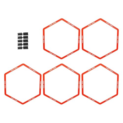 5 Pieces Agility Training Rings Ladder Footwork Exercise Sports Speed Equipment Set Multifunction Portable Wear Resistant PP Material Suitable for