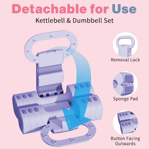 Adjustable Kettlebell Set, 4-in-1 Free Weight Kettlebell sets (5.5lbs 7.7lbs 9.9lbs 12.1lbs) for women, Hand Weight Dumbbell Set of 2 for Home Gym Fitness Training