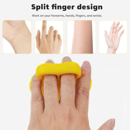 Finger Grip Ball, Hand Exerciser Grip Strengthener,Stroke Rehab Equipment,Stress Balls for Adults, Finger Gripper Strengthening Exercise for Hand